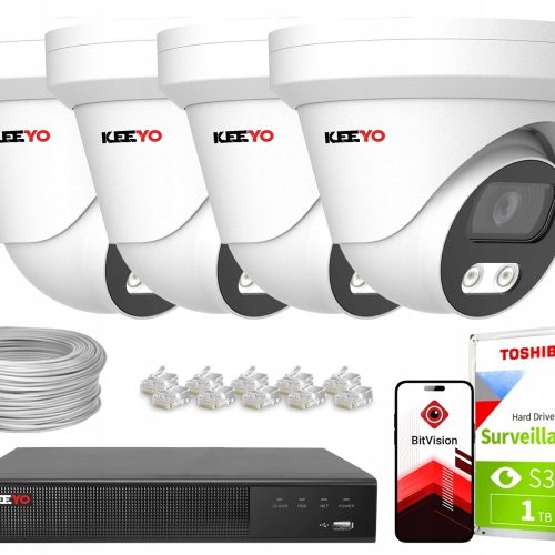 Zestaw monitoringu kamera zewnętrzna IP 4x LV-V-I...