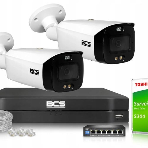 Zestaw monitoringu domu IP 2x BCS-L-TIP58FCR3L3-AI...