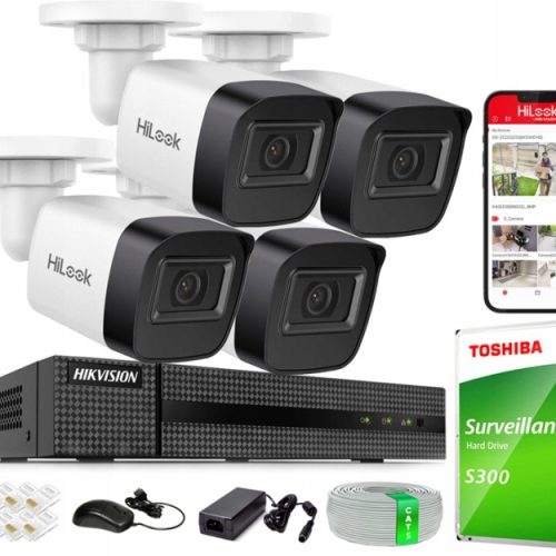 Zestaw do monitoringu dom kamera zewnętrzna IP 4x...