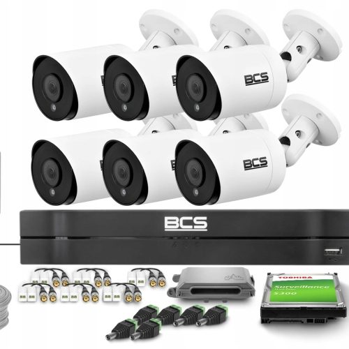 Zestaw monitoringu domu firmy kamery 6x BCS-TA15FR...