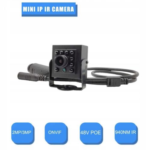 Kamera IP PINHOLE 4mpx 48V POE AUDIO PODCZERWIEŃ Mini kamera IP ONVIF P2P