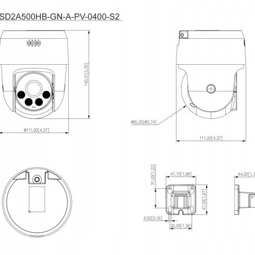 Kamera IP Dahua SD2A500HB-GN-A-PV-0400-S2 5 Mpx