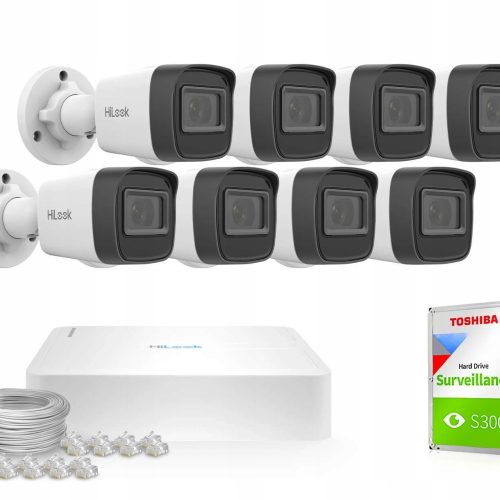 Zestaw do monitoringu 8x IPCAM-B2-P Full HD PoE IR...
