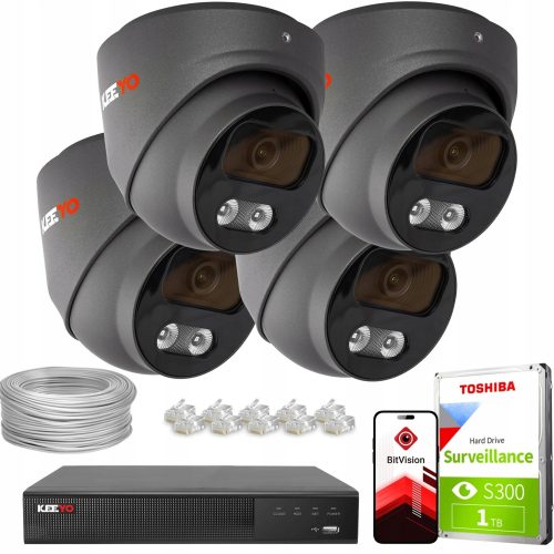 Zestaw do monitoringu dom firma IP KEEYO 4x LV-V-I...
