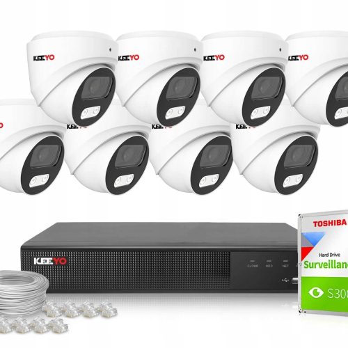 Zestaw monitoringu dom firma IP 8x LV-V-IP5M25DF-B...