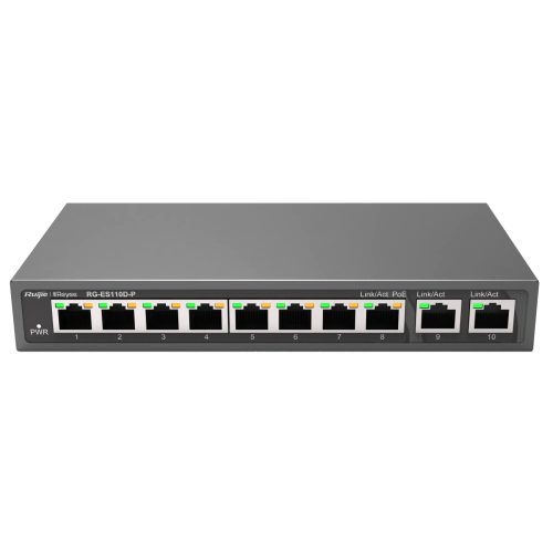 SWITCH NIEZARZĄDZALNY REYEE RG-ES110D-P, 10-PORTO...