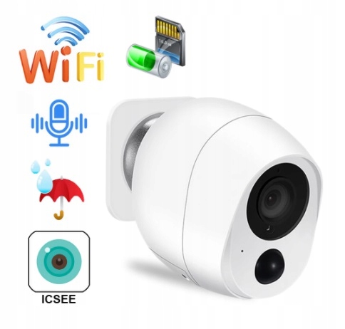 Kamera bezprzewodowa WIFI na baterie , MicroSD, IR