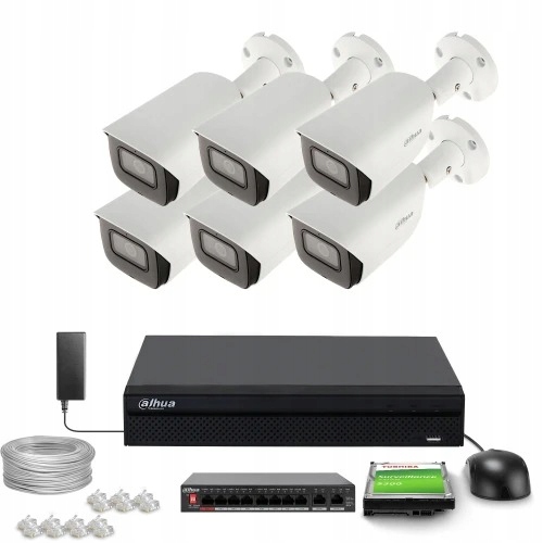 Zestaw monitoringu dom IP 6x IPC-HFW3541E-AS-0360B...