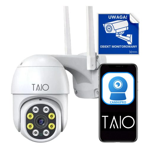 Kamera IP wewnętrzna, zewnętrzna TAIO WiFi obrot...