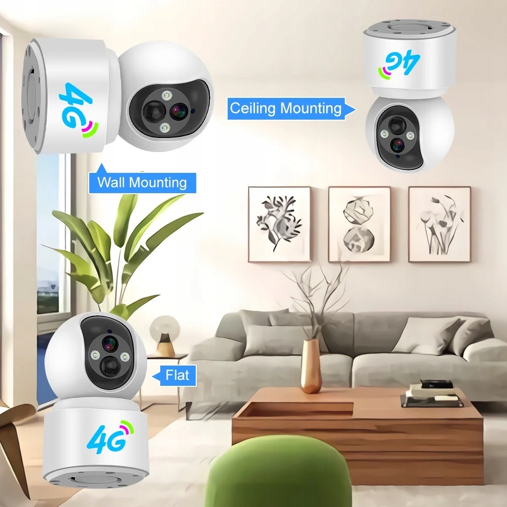 G-VISION JH09 kamera obrotowa 4g LTE na kartę sim v380 4mpx - obrazek 3