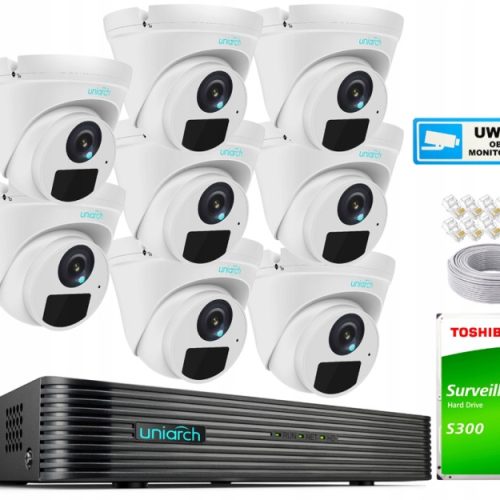 Zestaw monitoringu dom kamera IP 8x IPC-T124-APF28...