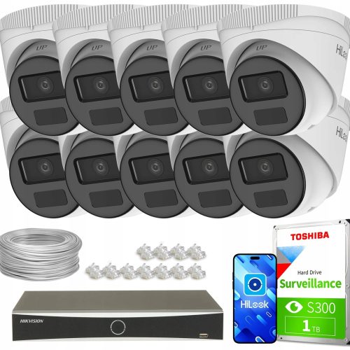 Zestaw do Monitoringu firma dom 10x IPCAM-T4-P Ful...