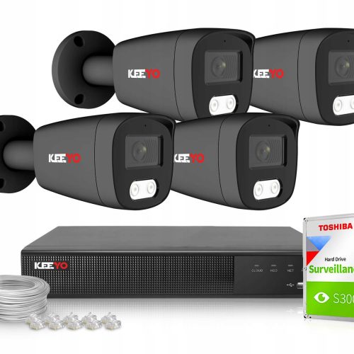Zestaw do Monitoringu IP KEEYO 4x LV-V-IP5M25TF-G-...