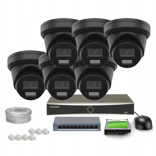 Zestaw monitoringu dom kamera IP 6x DS-2CD2383G2-L...