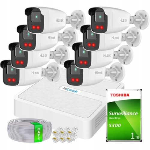 Zestaw monitoringu dom kamera IP 8x IPCAM-B2-50IR ...