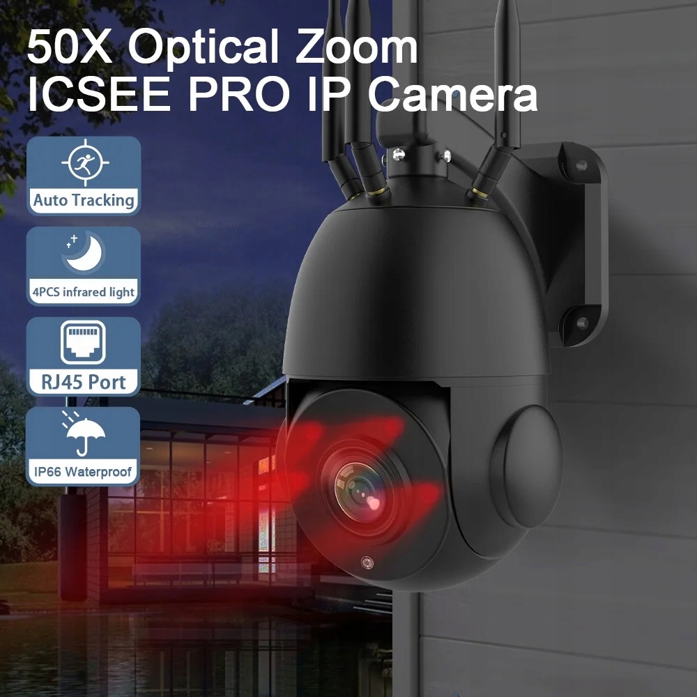 metalowa kamera 4G SIM 50X Zoom optyczny IR120m - obrazek 7