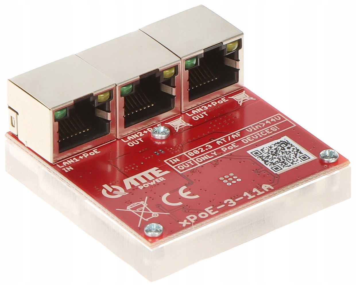 Switch Atte Power PoE XPOE-3-11A 3-portowy
