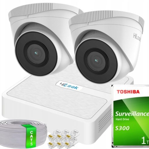 Zestaw monitoringu dom kamera IP 2x IPCAM-T2 NVR-4...