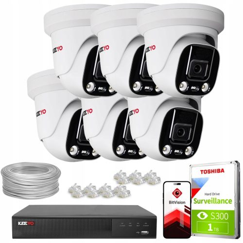 Zestaw do monitoringu domu IP KEEYO 6x LV-V-IP5M25...