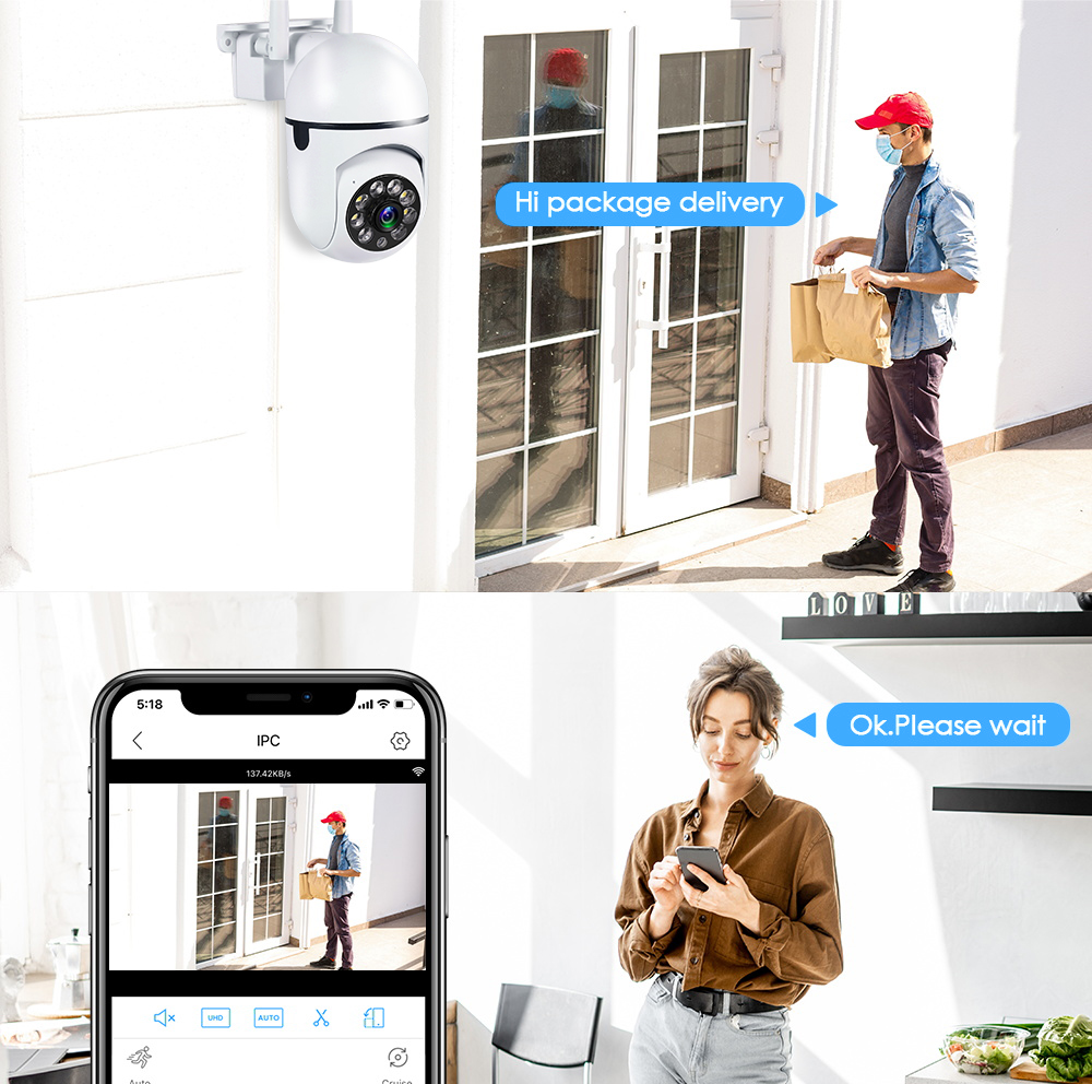 Kamera obrotowa WIFI 4K 8MPX z autotrackingiem i kolorowym obrazem w nocy - obrazek 7