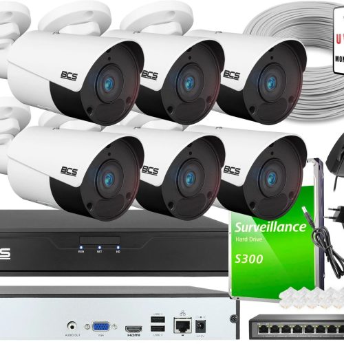 Zestaw do monitoringu domu 6x BCS-P-TIP14FSR5 4MPx...
