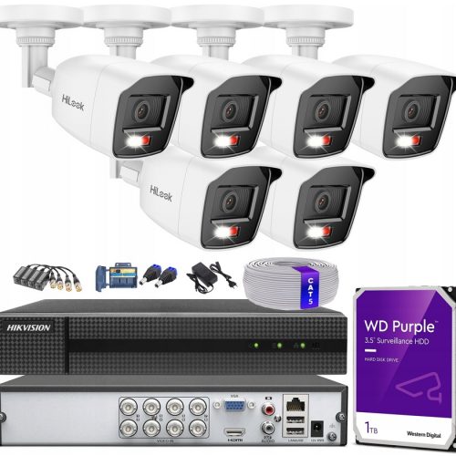 Zestaw do monitoringu HiLook Zestaw CCTV 6X TVICAM...