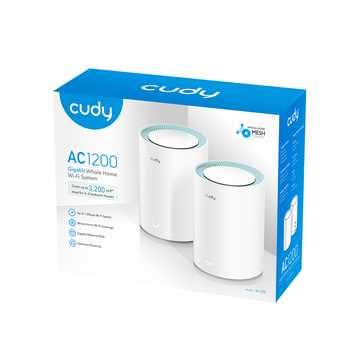 Access Point, Repeater, Router Cudy M1300_2 802.11ac (Wi-Fi 5), (Wi-Fi 4) - obrazek 4