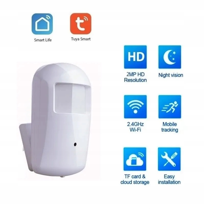 KAMERA WIFI IP W CZUJCE RUCHU PIR TUYA SMART LIVE