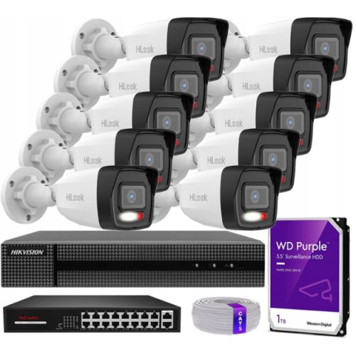Zestaw monitoringu dom kamera IP 10x IPCAM-B4-30DL...