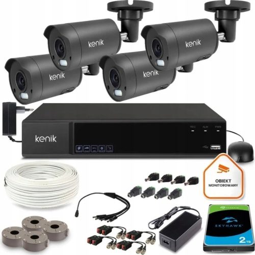 Zestaw do monitoringu dom firma kamera 4x KG-T30HD...
