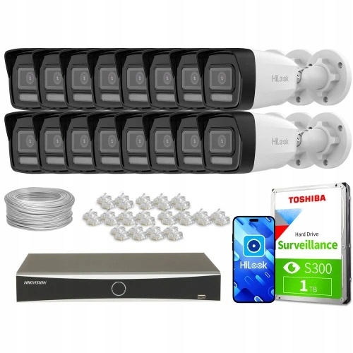 Zestaw monitoringu domu firma IP 16x IPCAM-B2-30DL...
