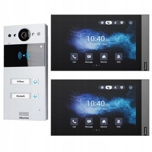 Wideodomofon dwurodzinny Akuvox Panel R20BX2 + 2 m...