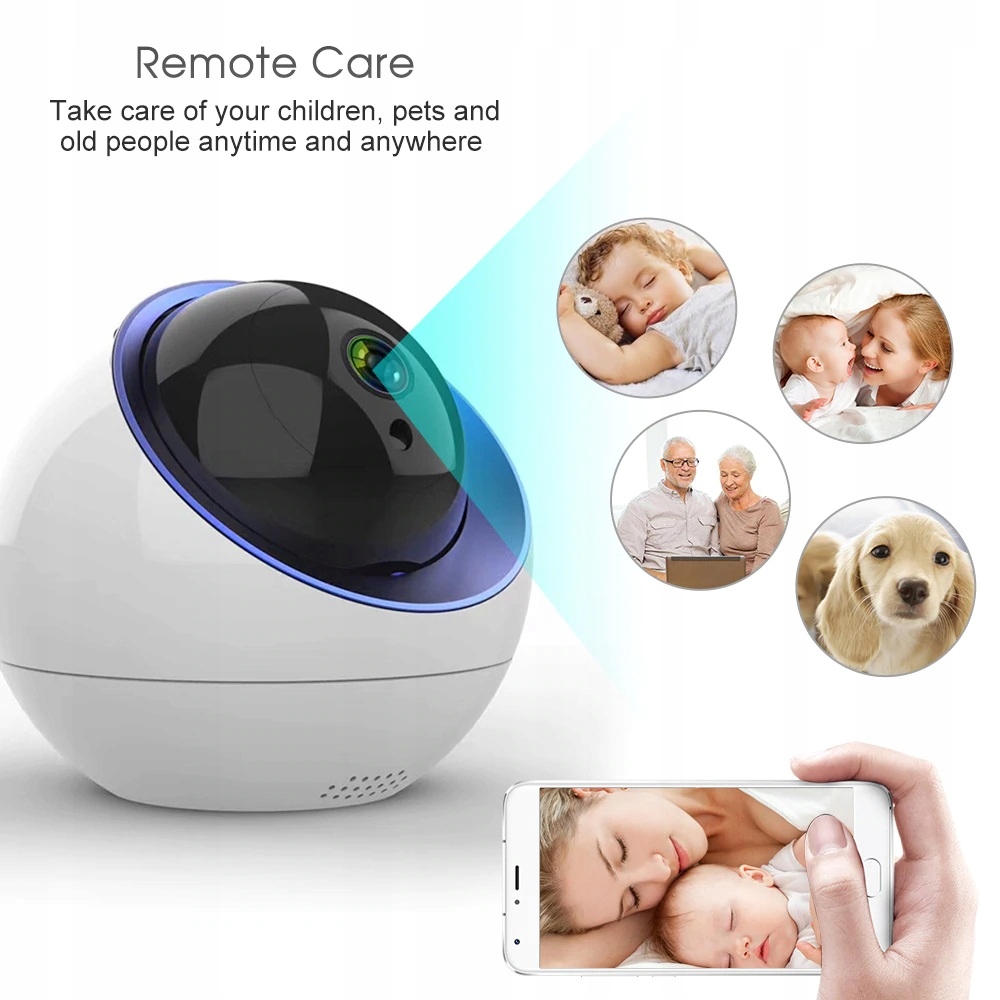 kamera WIFI obrotowa p2p 2MPX Monitoring Tuya - obrazek 11