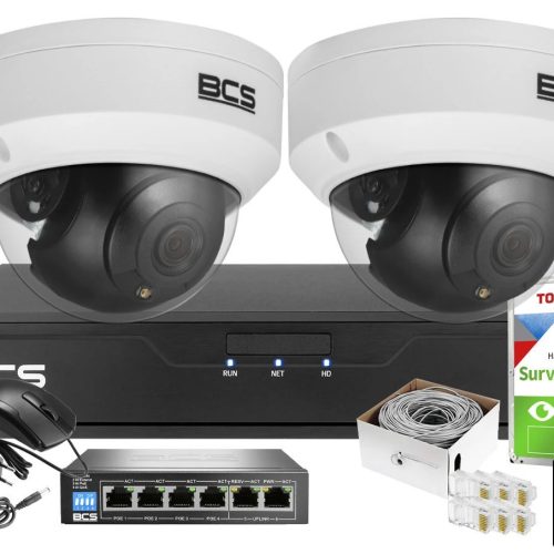 Zestaw do monitoringu kamery dom 2x BCS-P-DIP15FSR...