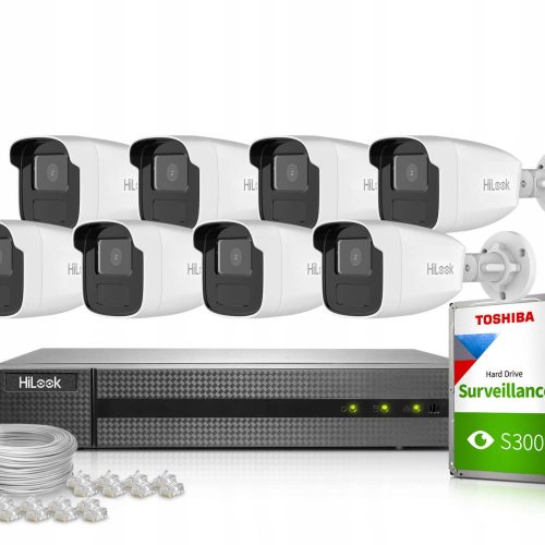 Zestaw do Monitoringu domu firmy 8x IPCAM-B2-50IR ...