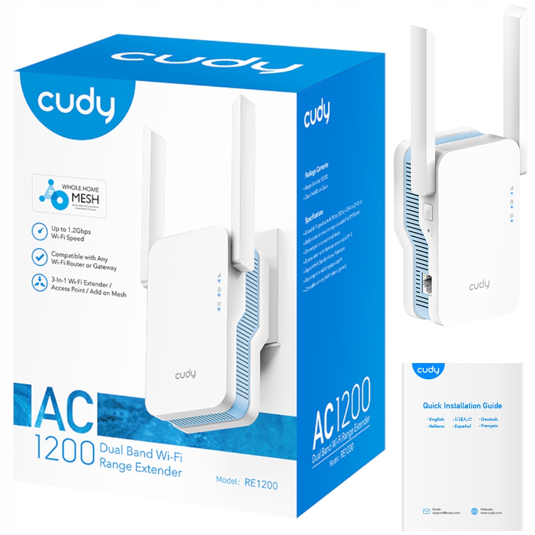 Access Point, Repeater Cudy RE1200 802.11ac (Wi-Fi 5) - obrazek 15