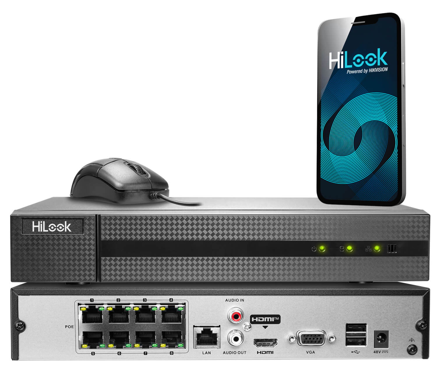 Zestaw do monitoringu HiLook NVR-8CH-4MP/8P + IPCAM-T4-30DL-BL (8x) +1TB - obrazek 3