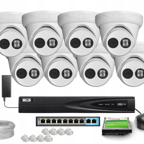 Zestaw do monitoringu domu IP 8x BCS-V-EIP24FSR3-A...