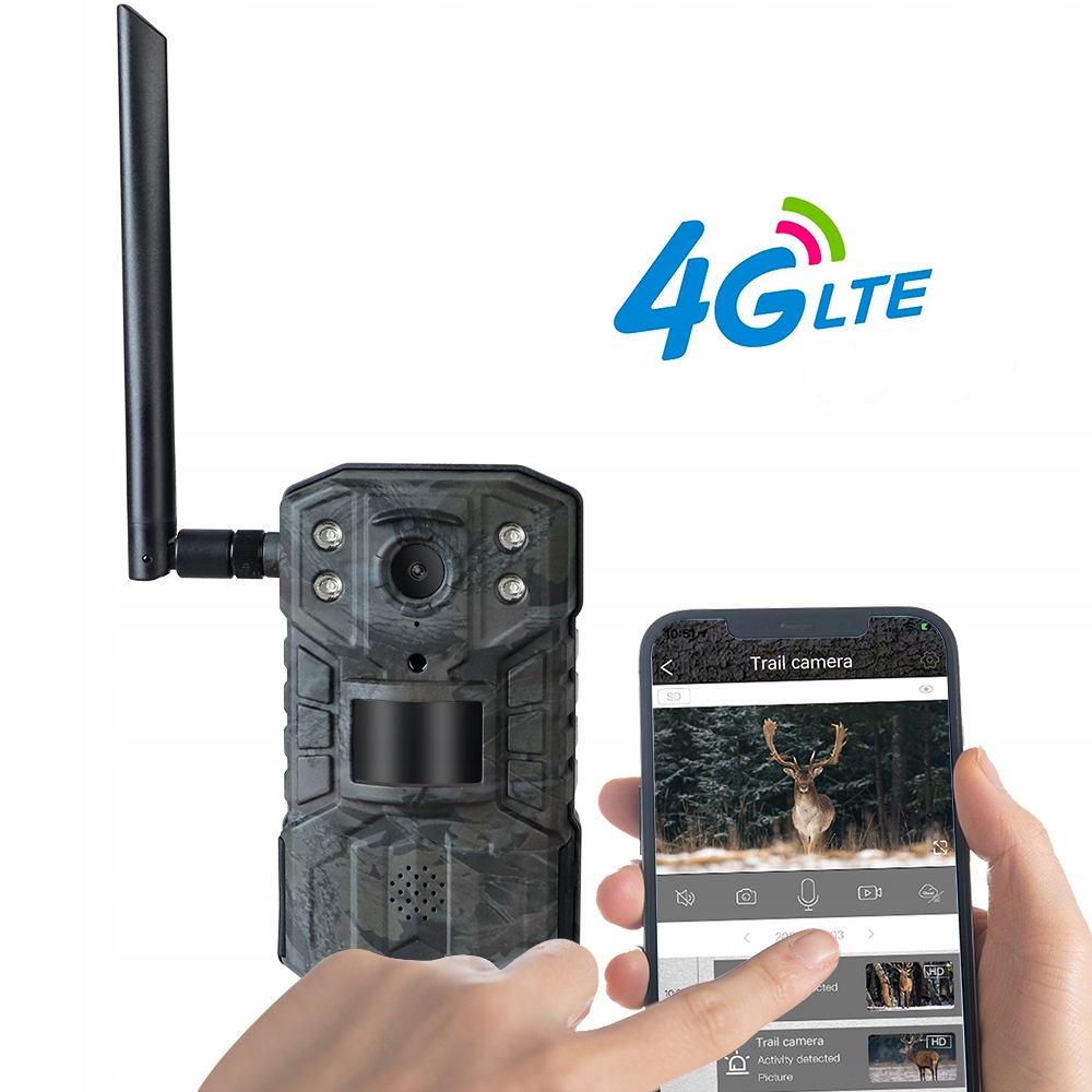 BEZPZREWODOWA KAMERA SOLARNA FOTOPUŁAPKA 4G LTE 14MPX mega mocna!