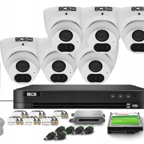 Zestaw do monitoringu kamery dom firma 6x BCS-B-EA...
