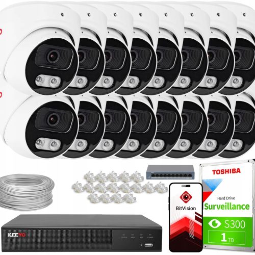 Zestaw monitoringu dom firma IP KEEYO 16x LV-V-IP8...