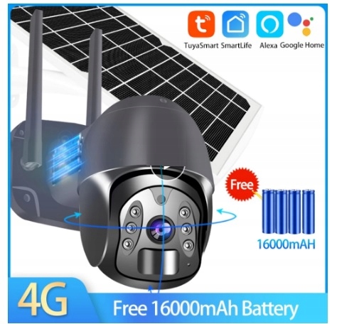 KAMERA OBROTOWA 4G GSM LTE SOLARNA NA KARTE SIM APP Tuya Smart Live