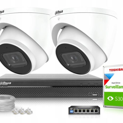 Zestaw do monitoringu dom IP DAHUA 2x IPC-HDW3541E...