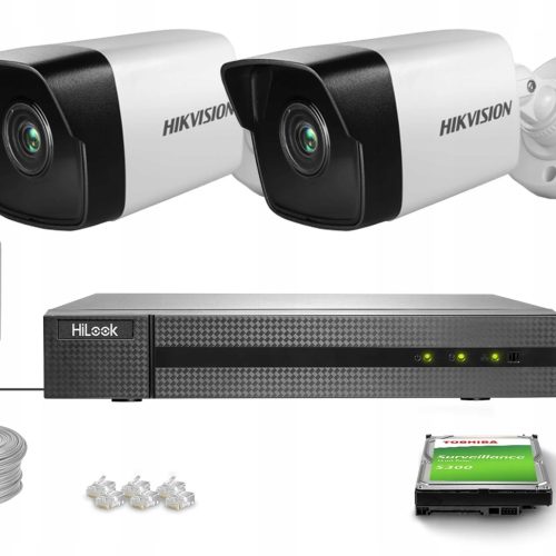 Zestaw do monitoringu IP 2x DS-2CD1041G0-I/PL 4MPx...