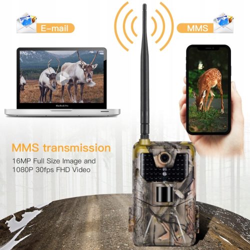 Szybka Fotopułapka 4G LTE leśna 20MPx zdjęcia MMS