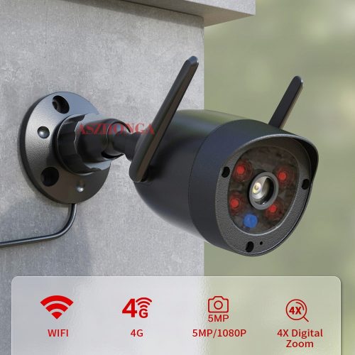 Kamera tubowa BLACK GSM 4G SIM LTE 5MPx APP CAMHI PRO DZIEŃ/NOC