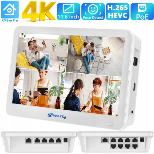 REJESTRATOR IP SIECIOWY NVR POE W MONITORZE LCD 4K...