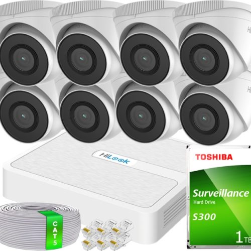 Zestaw monitoringu dom kamera IP 8x IPCAM-T2 NVR-8...