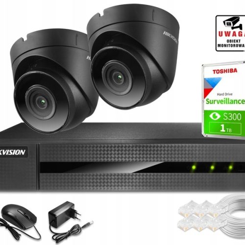 Zestaw do monitoringu Hikvision NVR-4CH- POE+IPCAM...