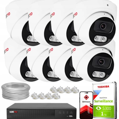 Zestaw monitoringu dom firma IP KEEYO 8x LV-V-IP8M...